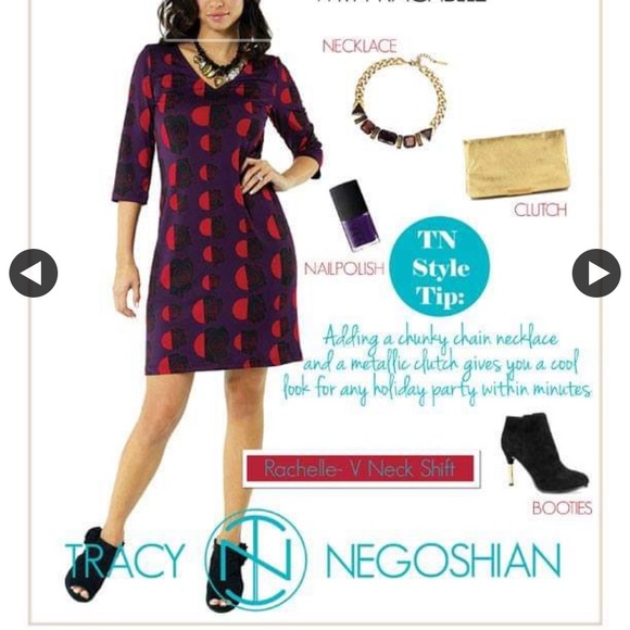 NWT! Tracy Negoshian Rachelle Dress-Blooming Dots - Picture 5 of 6